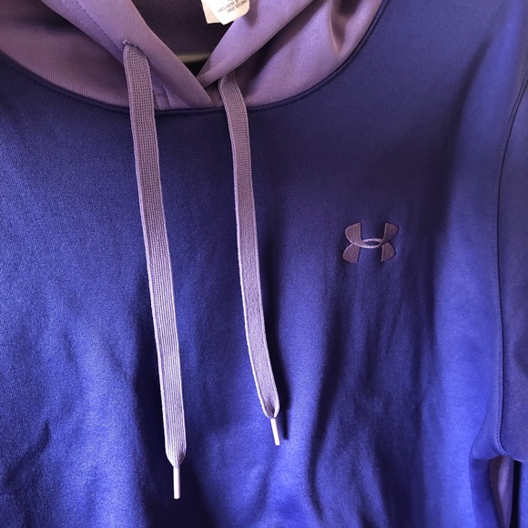 Under Armour Fleece Lined Hoodie Sweatshirt Purple/Lavender,Small UA Logo Size L - Picture 7 of 8